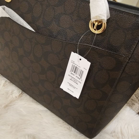 Sold 🎈Coach Signature Brown and Gold Tote - Picture 11 of 12